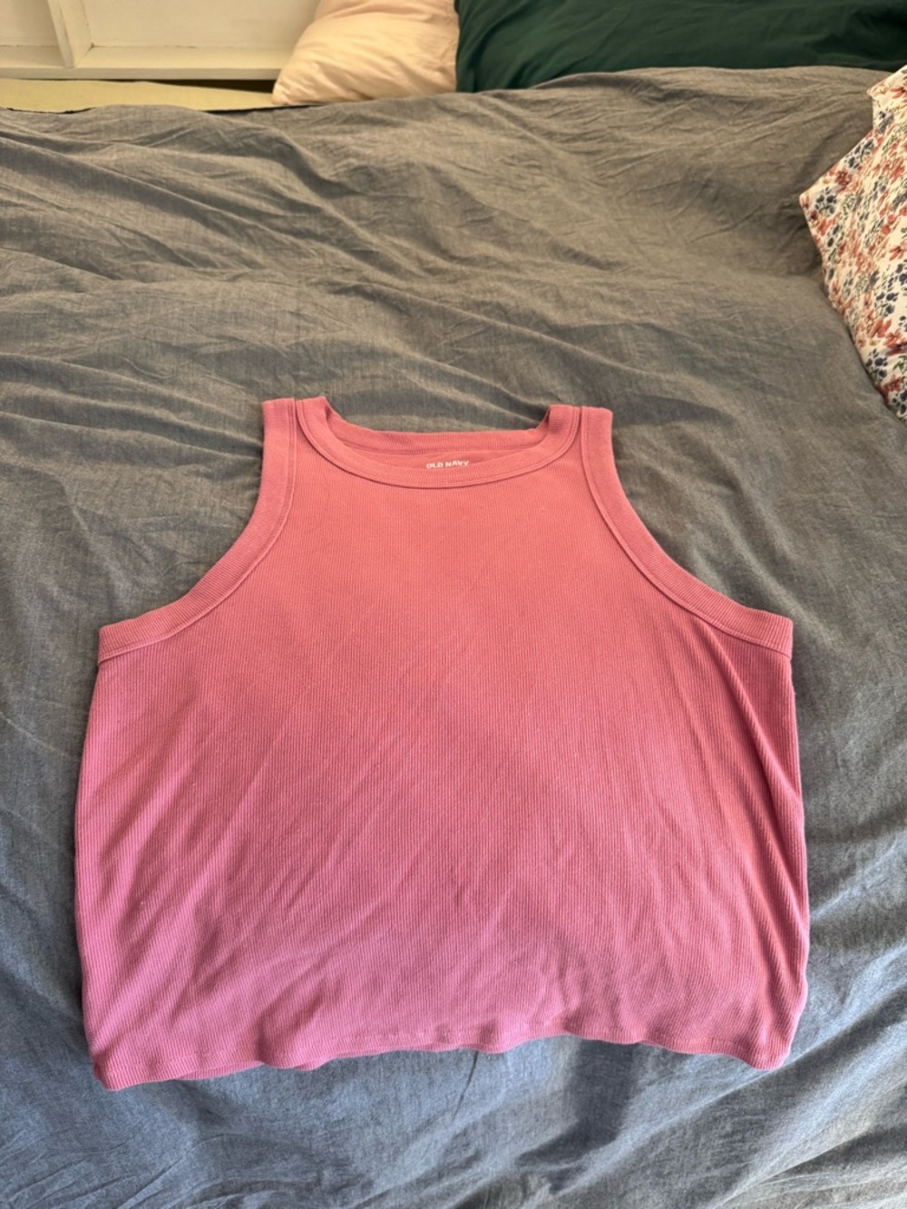 Old Navy Rose Ribbed High-Neck Tank